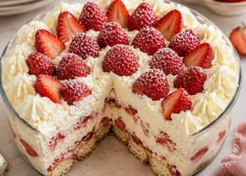 Charlotte aux Fraises Sans Cuisson