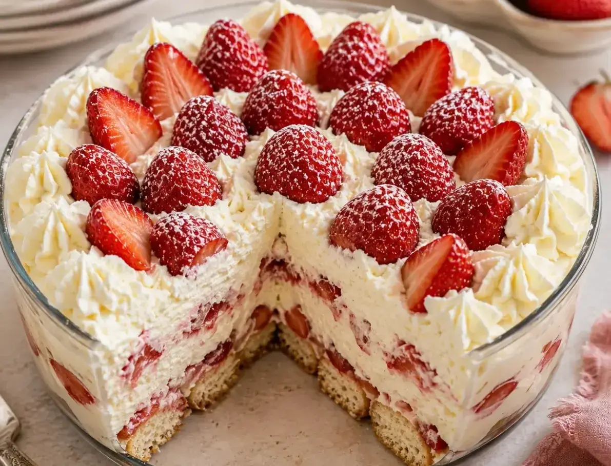 Charlotte aux Fraises Sans Cuisson