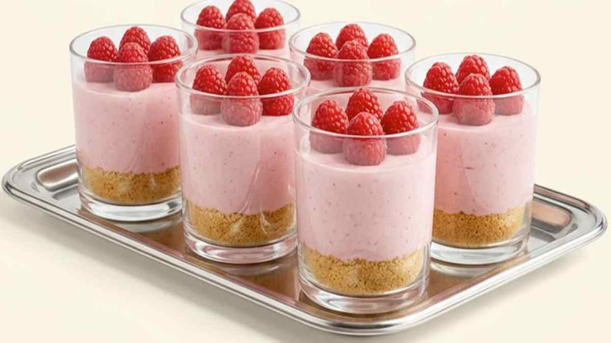 Mini cheesecakes framboise sans cuisson
