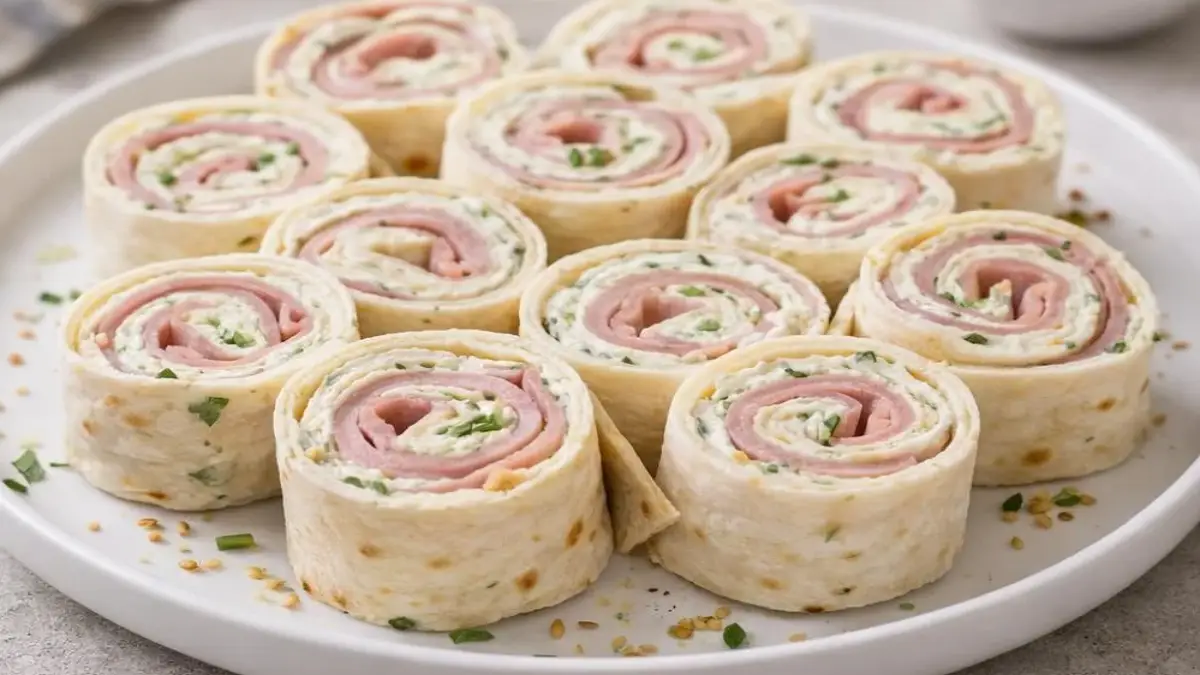 Roulés au Jambon & Fromage Frais à la Roquette