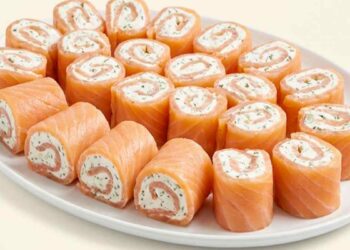 Roulés saumon-fromage frais à l’aneth