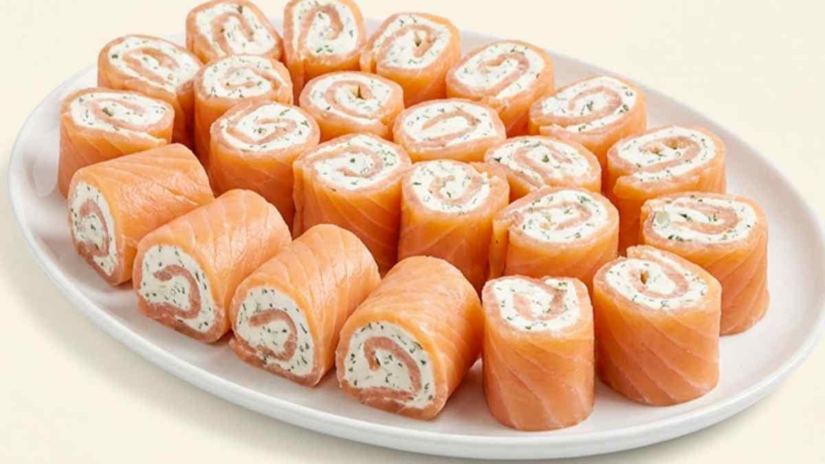 Roulés saumon-fromage frais à l’aneth