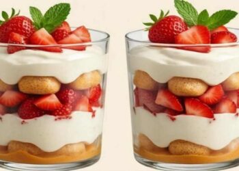Tiramisu aux fraises sans cuisson