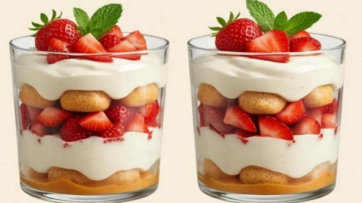Tiramisu aux fraises sans cuisson