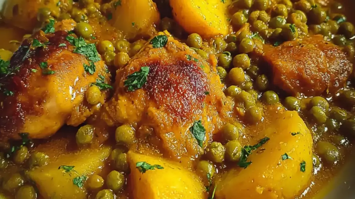 poulet-aux-pommes-de-terre-et-petits-pois-savoureux