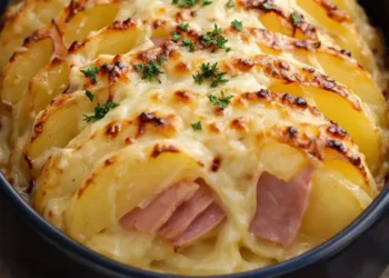 roti-de-pommes-de-terre-au-jambon-et-fromage-gratine-au-four