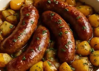 saucisses-de-toulouse-aux-pommes-de-terre-roties-jus-au-persil